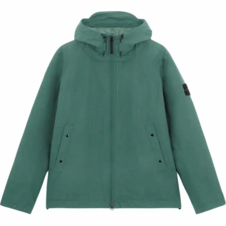 Stone Island Hooded Zip Jacket Green