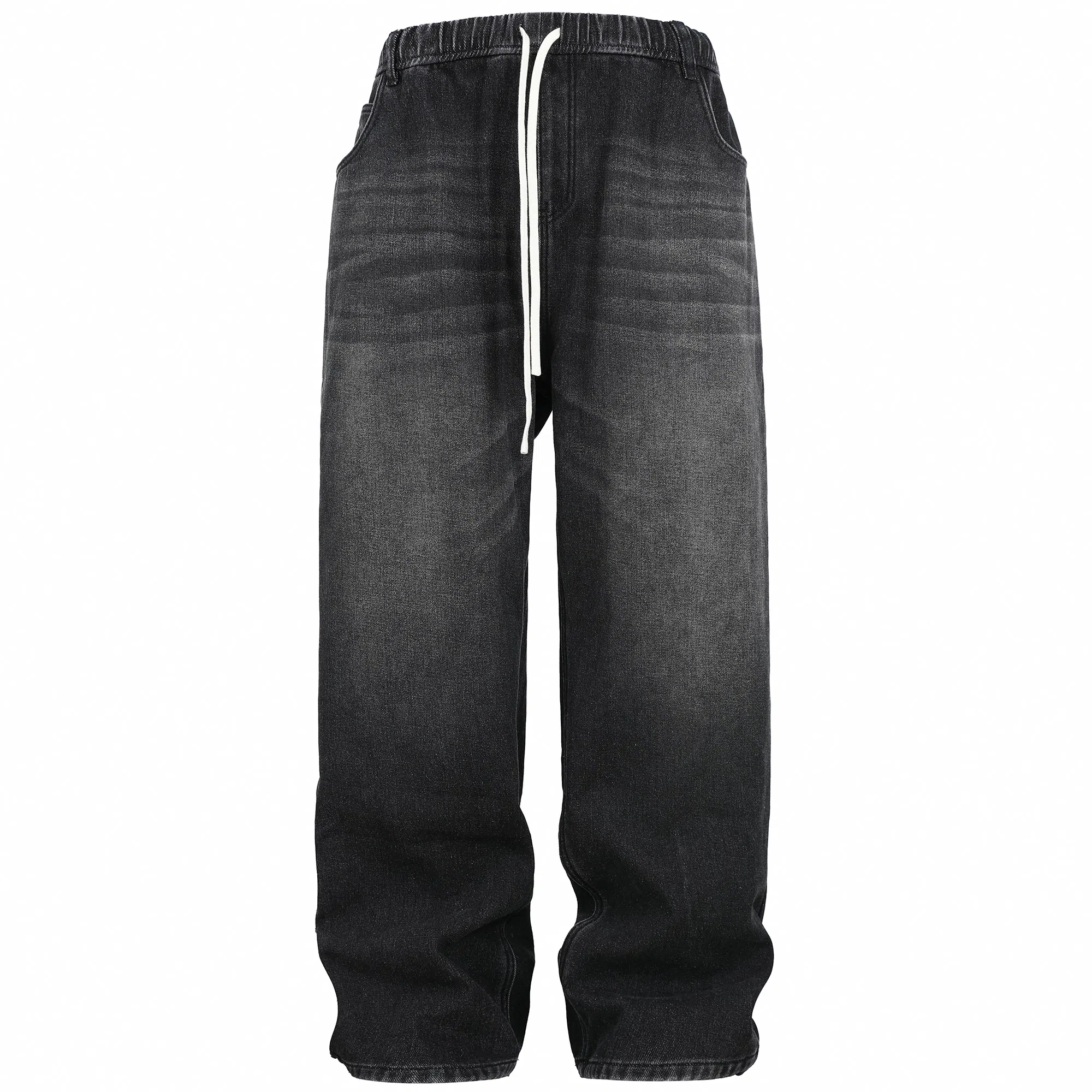 BJHG Retro Washed Wide-Leg Jeans