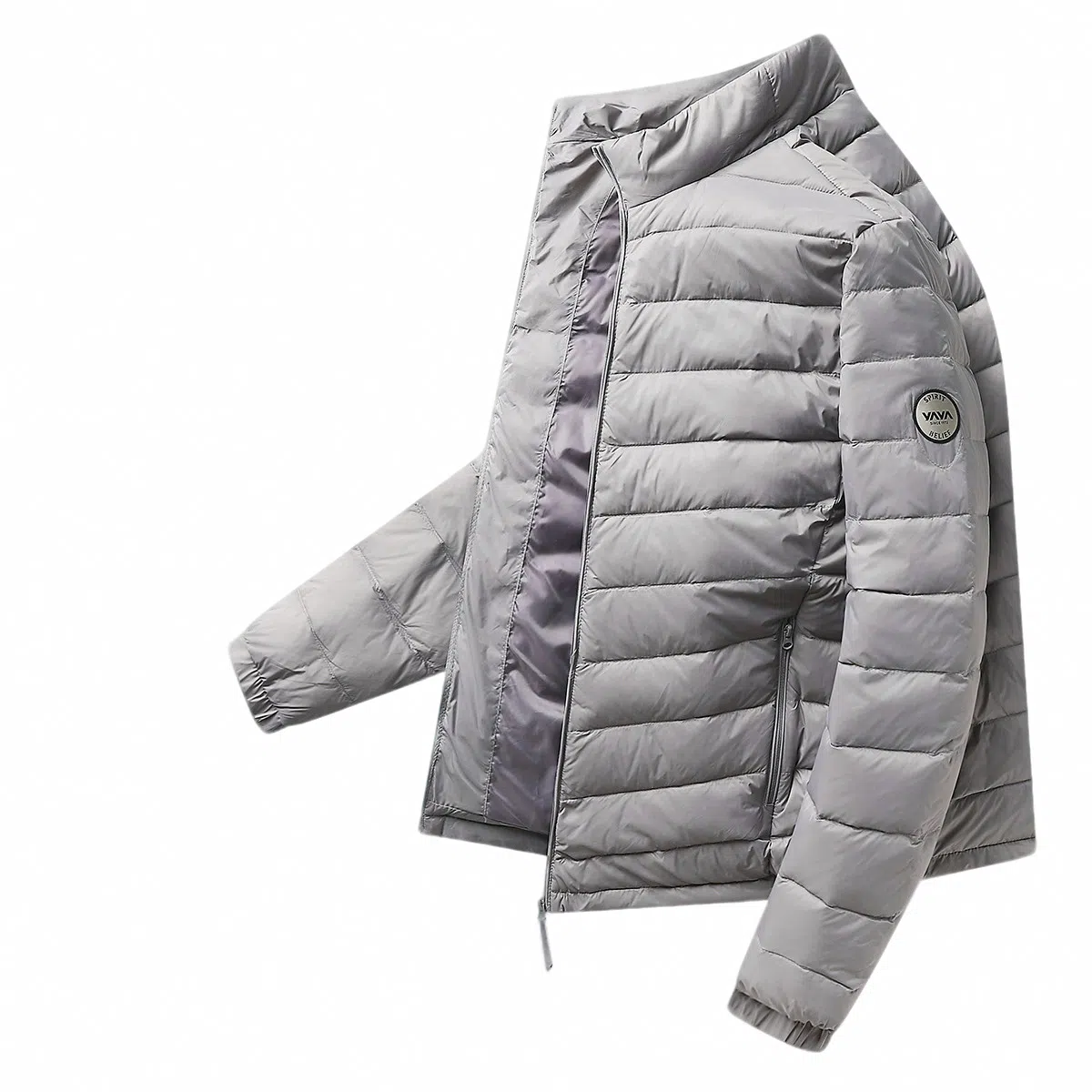 鸭鸭 连帽纯色时尚轻薄防寒保暖外套羽绒服 男款 黑藏蓝色