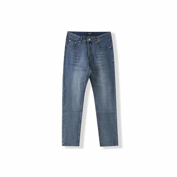 我是大卫 直筒休闲百搭九分牛仔裤 男女同款 蓝色