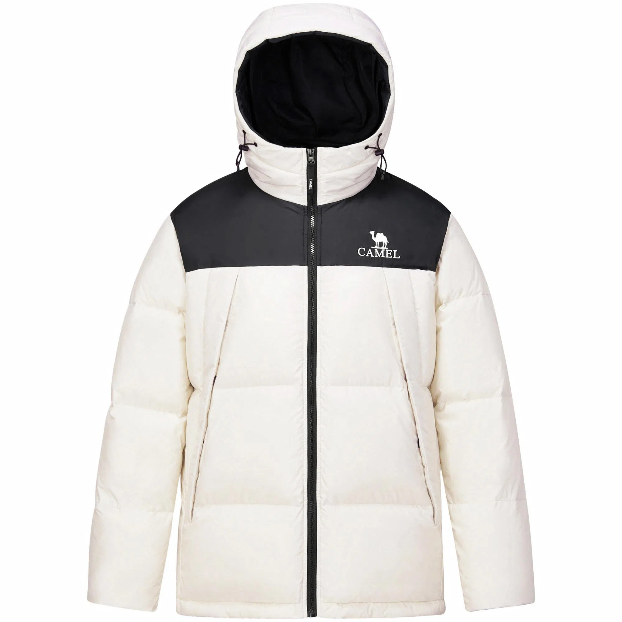 CAMEL Warm Fleece Windproof Hooded Puffer Jacket