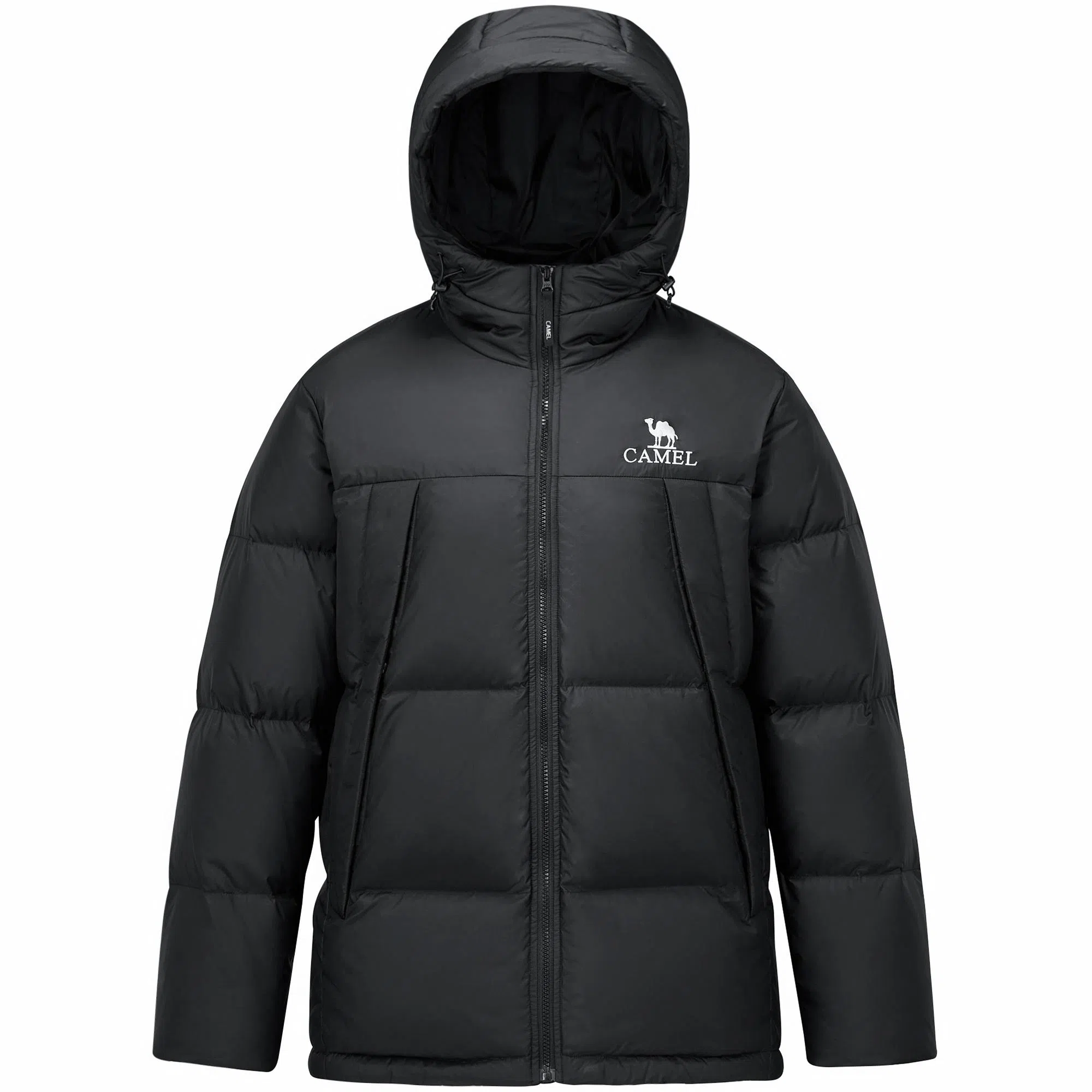 CAMEL Warm Fleece Windproof Hooded Puffer Jacket