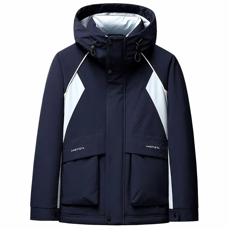 鸭鸭 拼色时尚韩版休闲短款羽绒服 通用