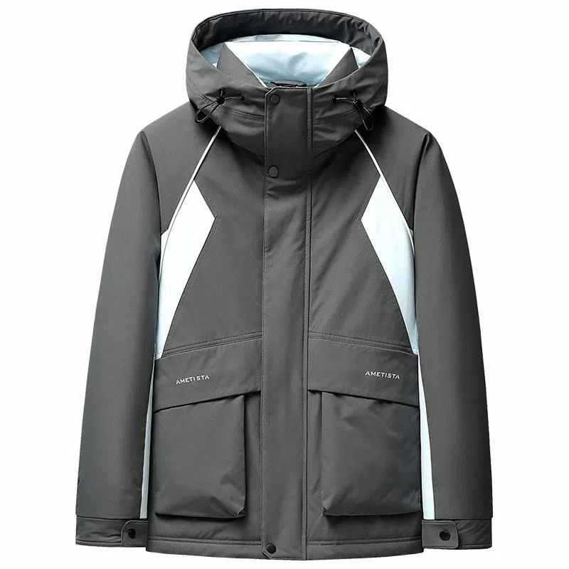 鸭鸭 拼色时尚韩版休闲短款羽绒服 通用