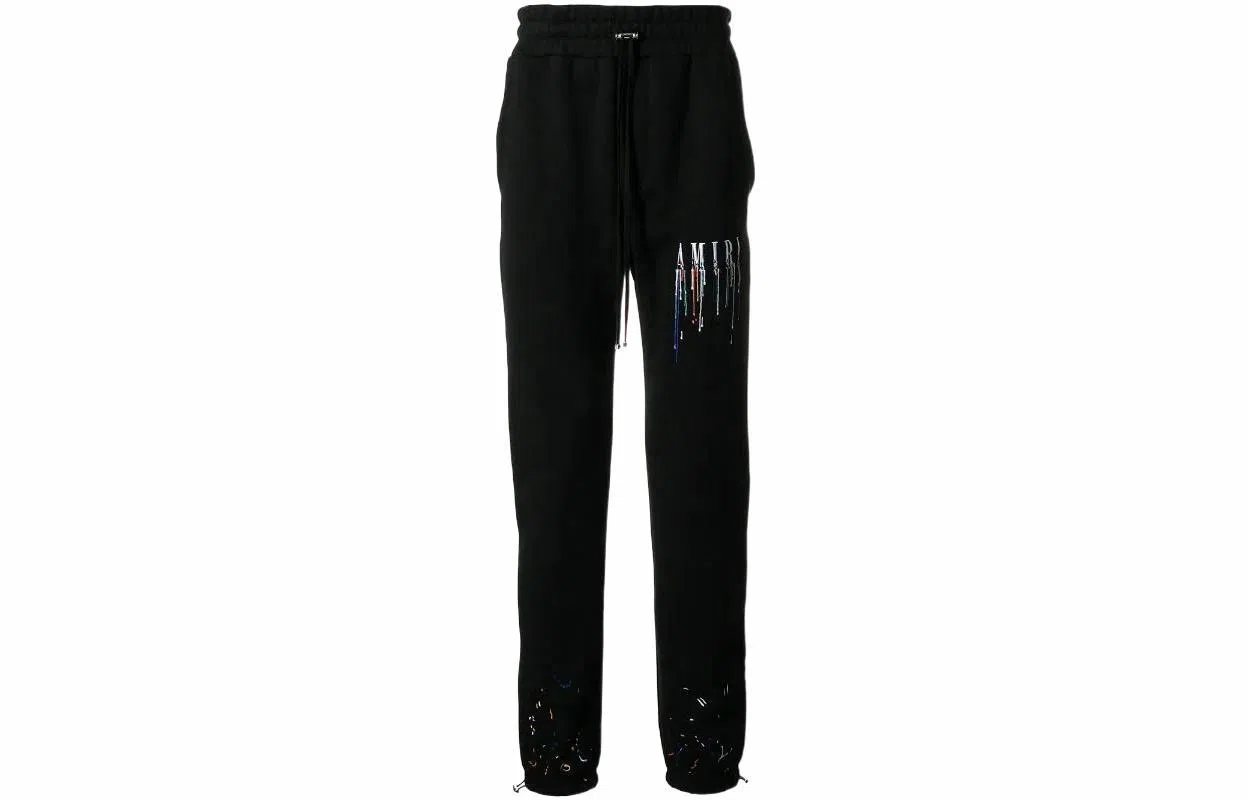 AMIRI Logo Print Jogger Pants Black