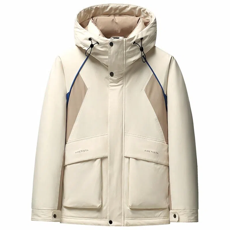 鸭鸭 拼色时尚韩版休闲短款羽绒服 通用