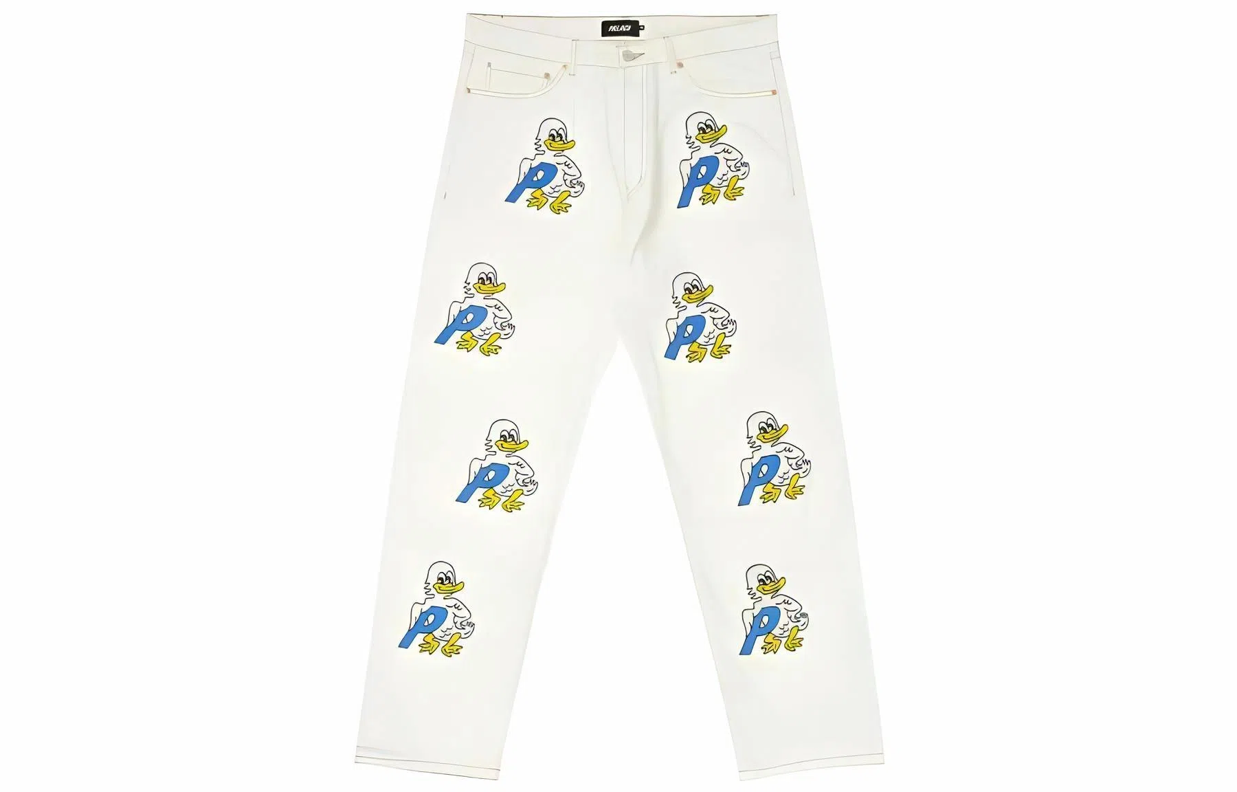 PALACE FW22 Duck Print Jeans White
