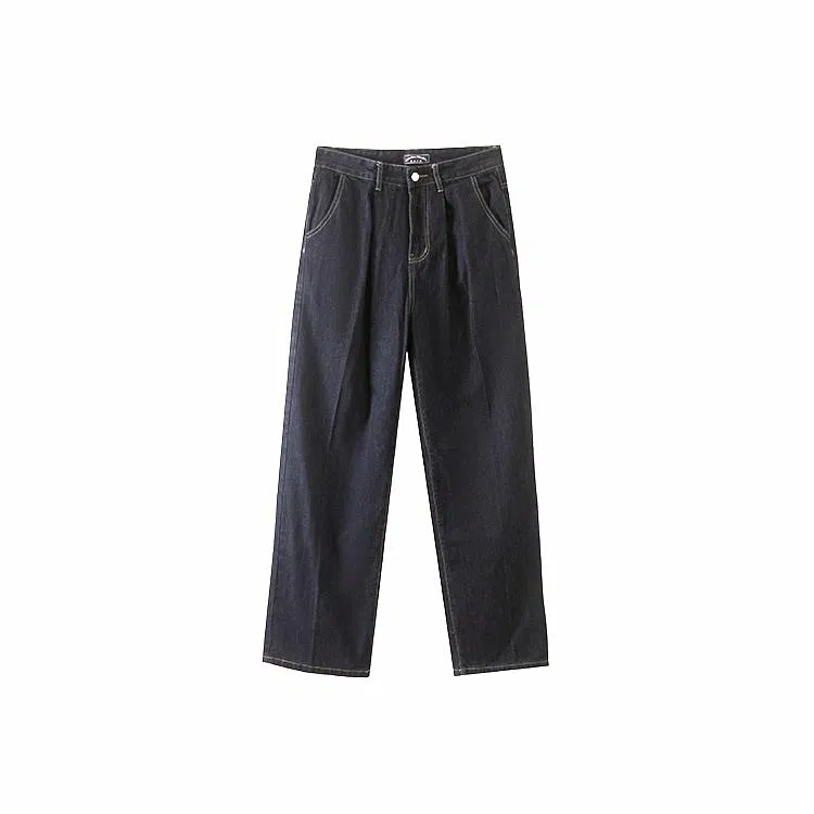 我是大卫 直筒宽松休闲牛仔裤 男女同款 黑色