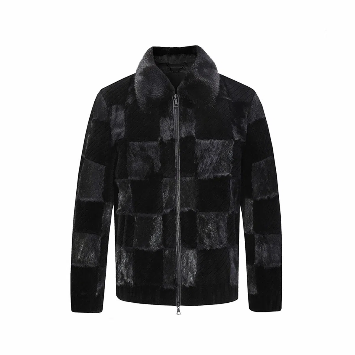 David Naman FW23 Black Fur Jacket