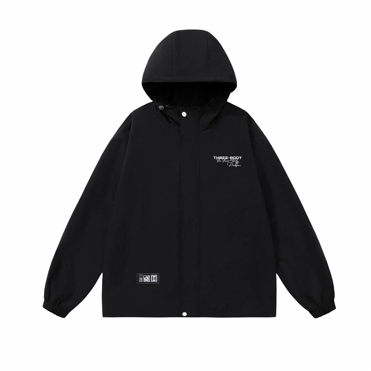 三体 游戏系列 简约基础款字母印花休闲美式复古高街潮牌户外工装机能风多巴胺宽松防风防寒百搭日系连帽长袖夹克外套 男女同款