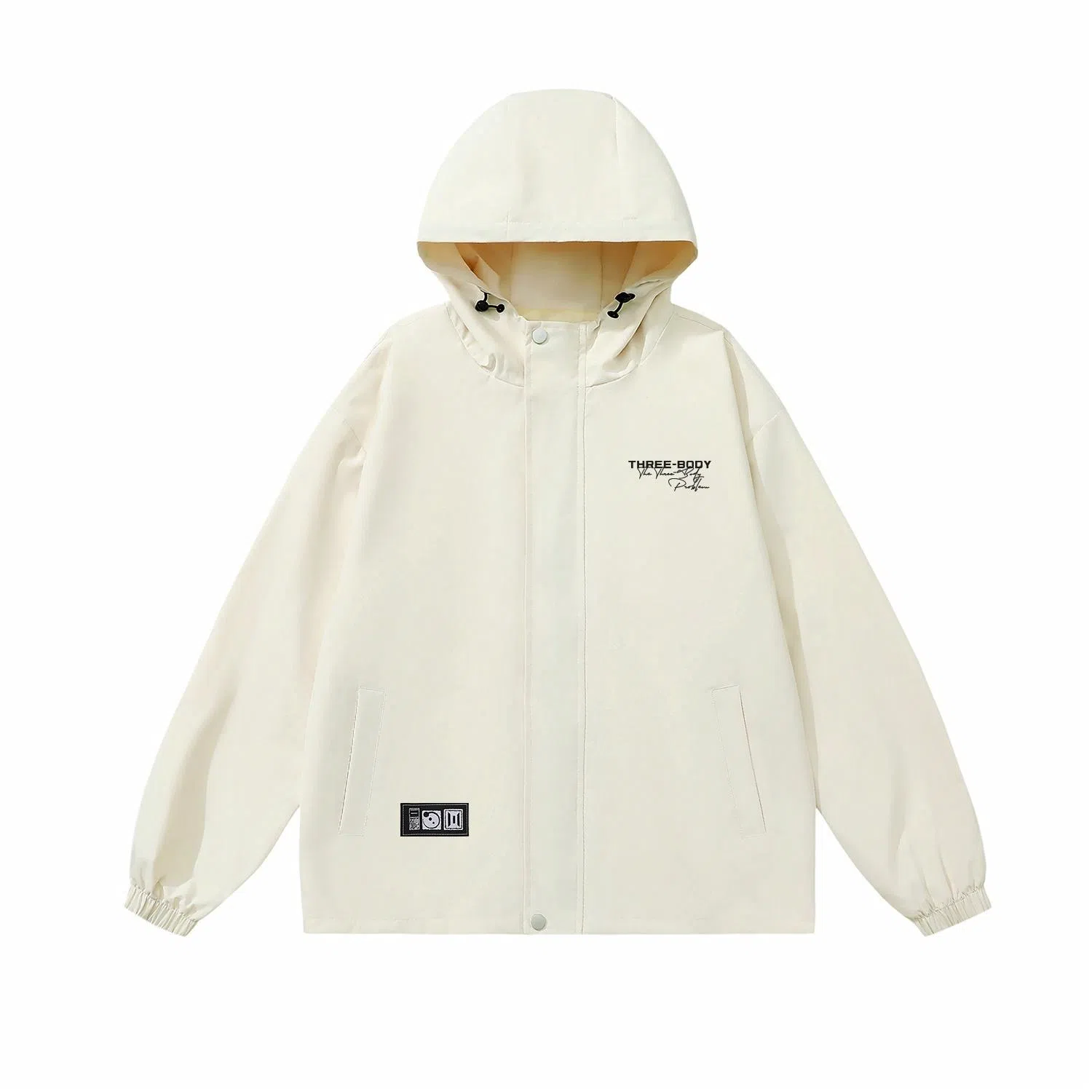 三体 游戏系列 简约基础款字母印花休闲美式复古高街潮牌户外工装机能风多巴胺宽松防风防寒百搭日系连帽长袖夹克外套 男女同款