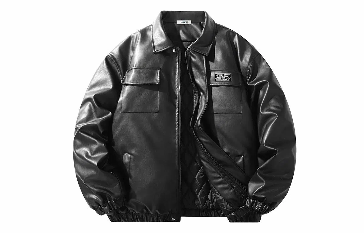 Bingfei Vintage PU Leather Jacket