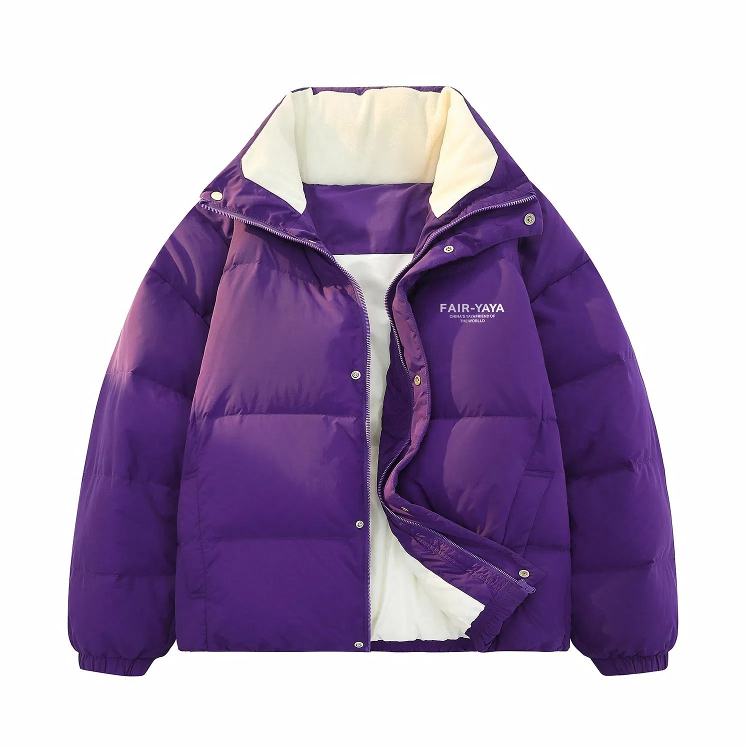 鸭鸭 经典暖冬系列 简约字母印花设计感青少年纯色基础款学生党好物户外通勤宽松休闲百搭防寒保暖羽绒服 男女同款