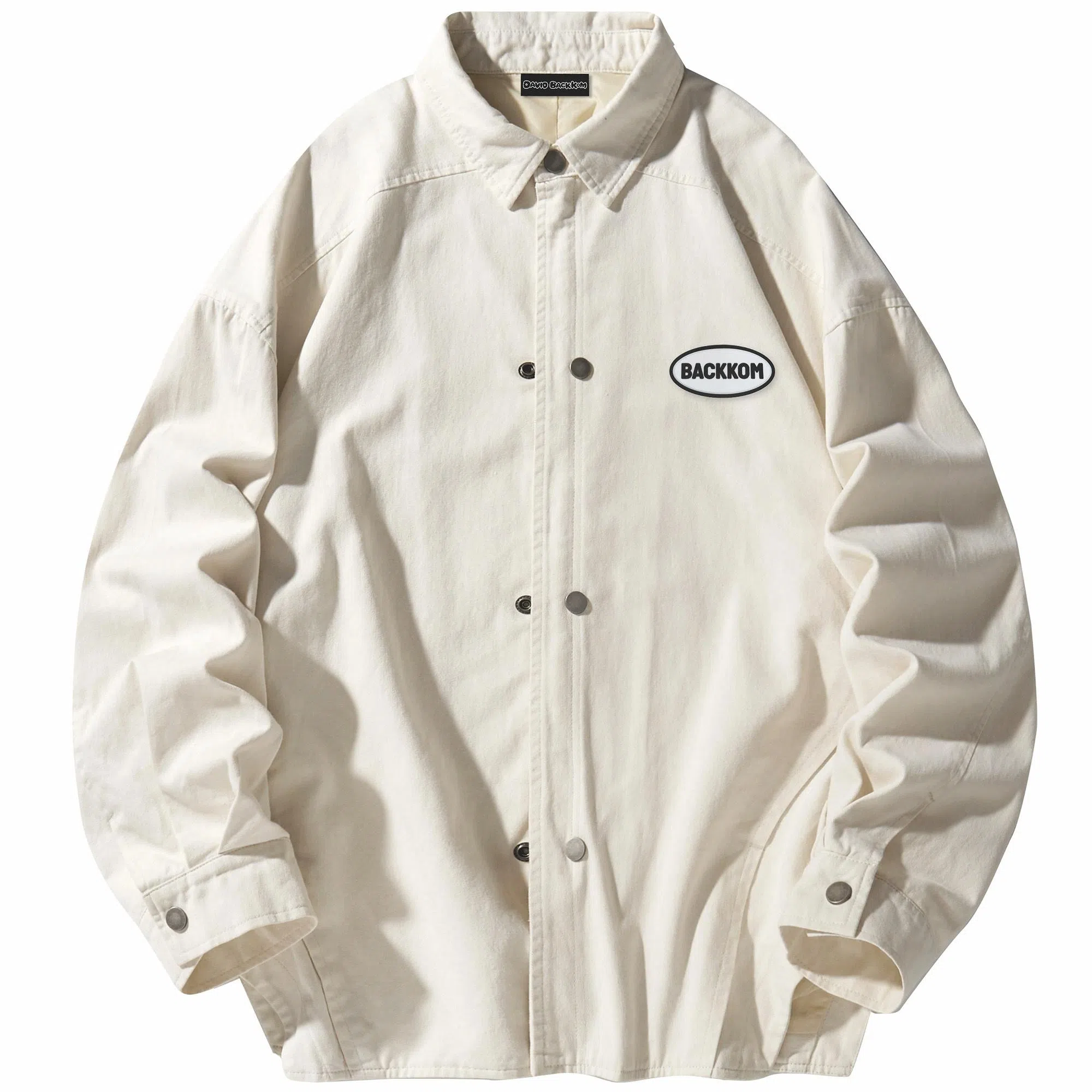 大卫贝肯 美式宽松休闲潮流单排扣翻领夹克外套 男女同款