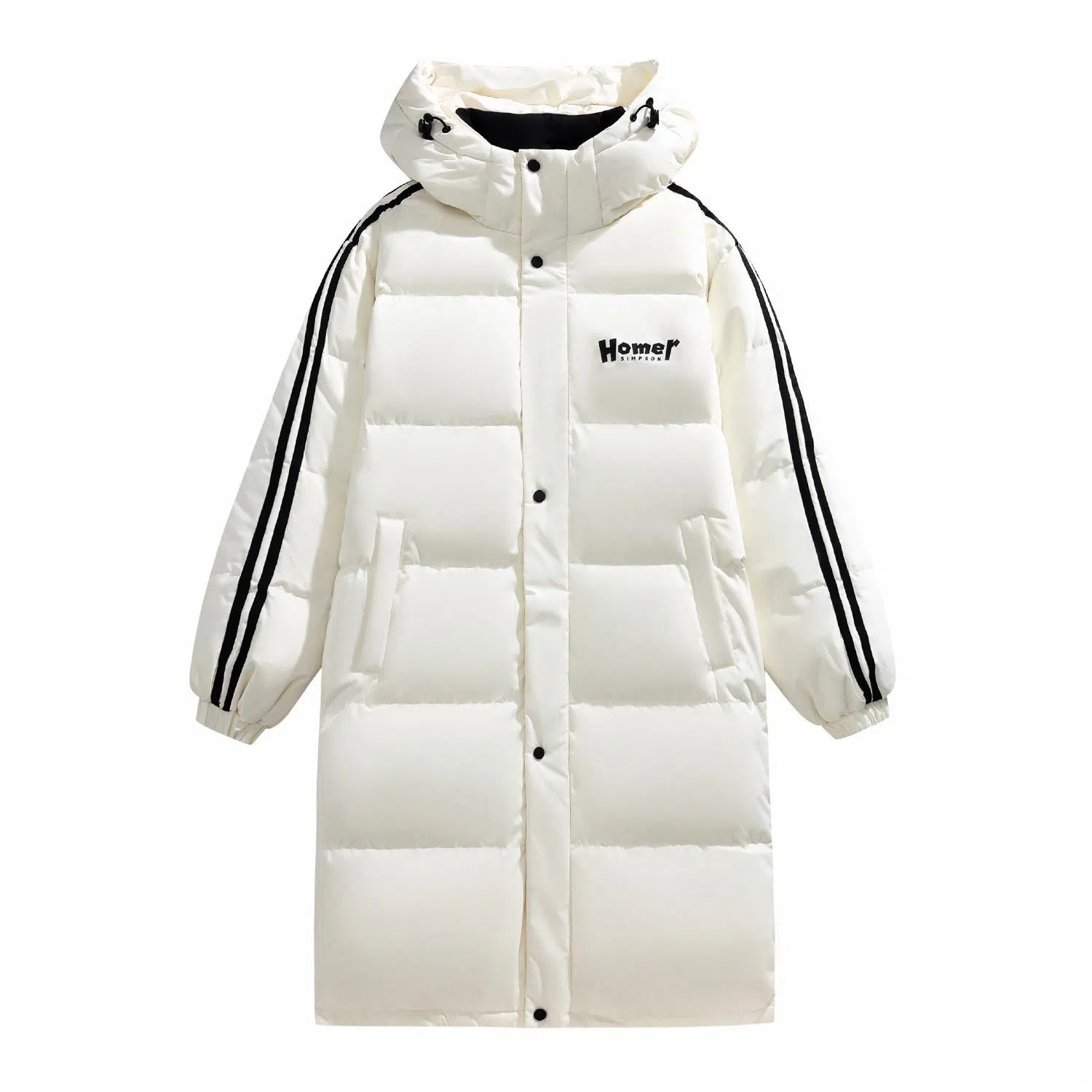 The Simpsons Logo Hooded Down Jacket