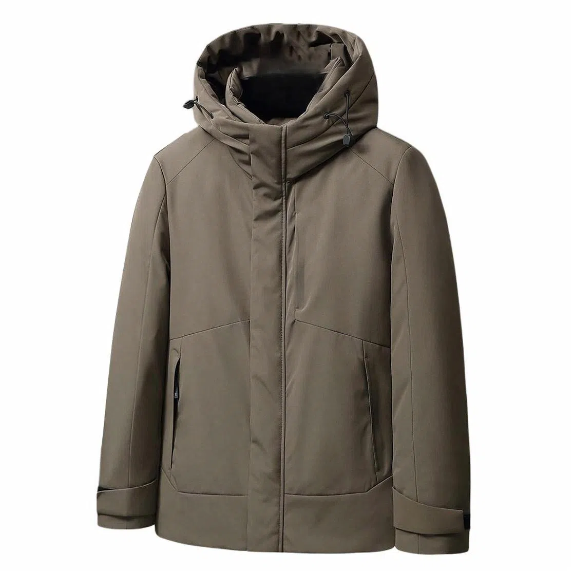 鸭鸭 纯色宽松休闲连帽羽绒服 男款