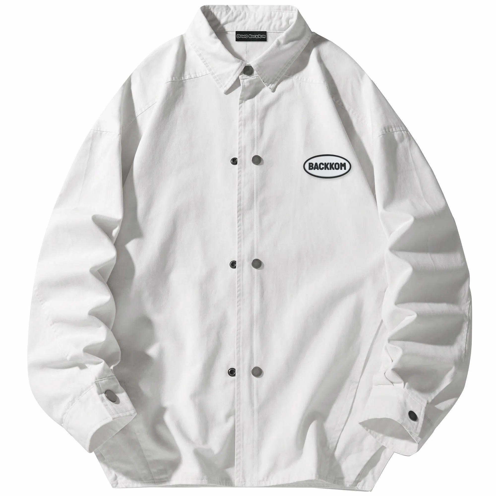 大卫贝肯 美式宽松休闲潮流单排扣翻领夹克外套 男女同款