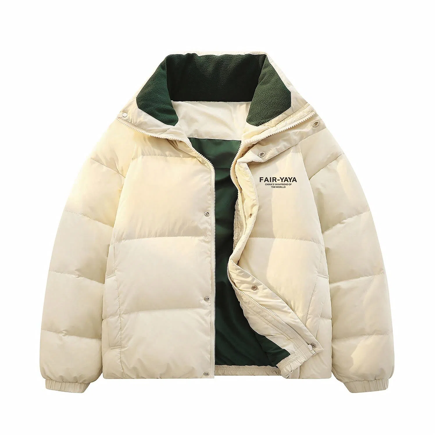 鸭鸭 经典暖冬系列 简约字母印花设计感青少年纯色基础款学生党好物户外通勤宽松休闲百搭防寒保暖羽绒服 男女同款