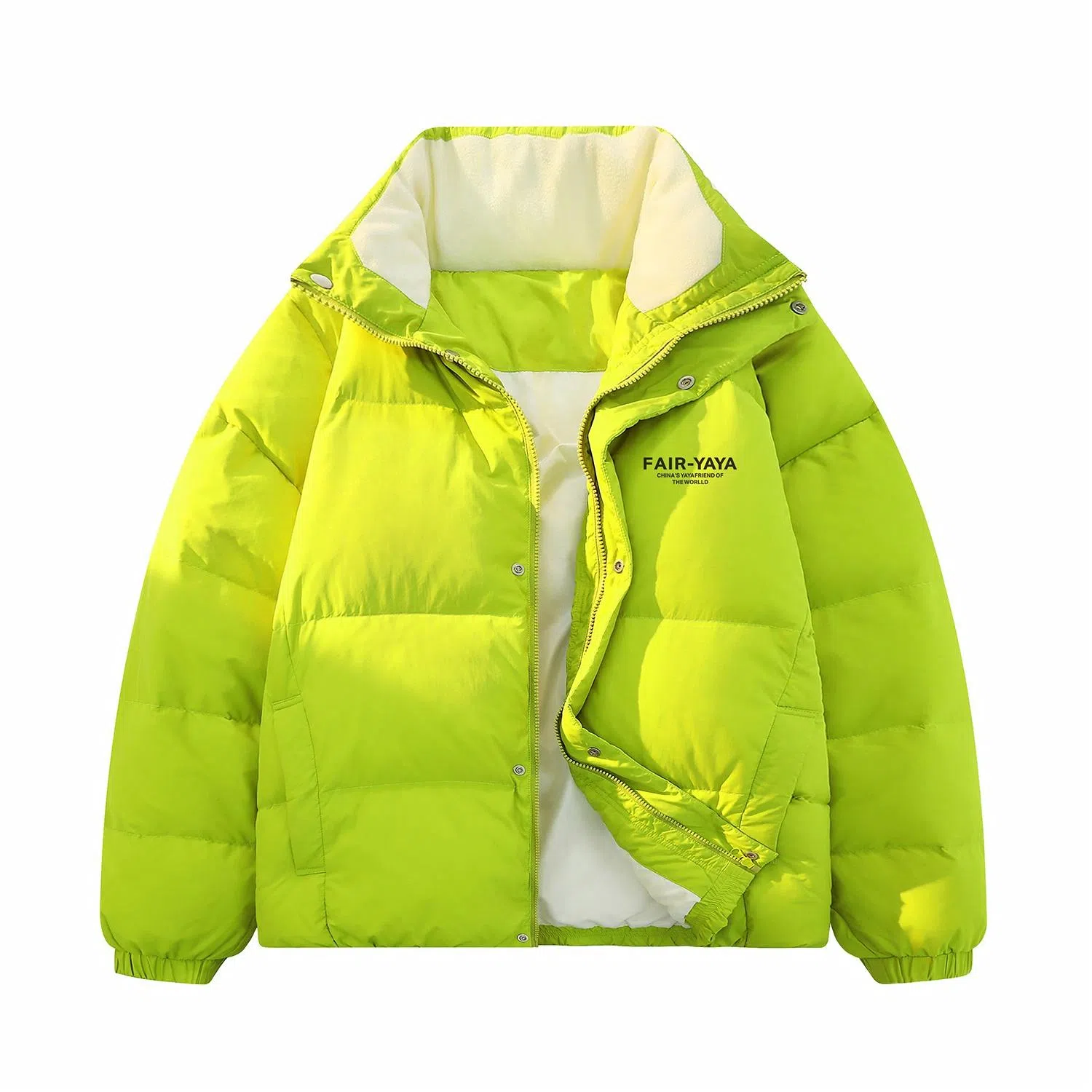 鸭鸭 经典暖冬系列 简约字母印花设计感青少年纯色基础款学生党好物户外通勤宽松休闲百搭防寒保暖羽绒服 男女同款