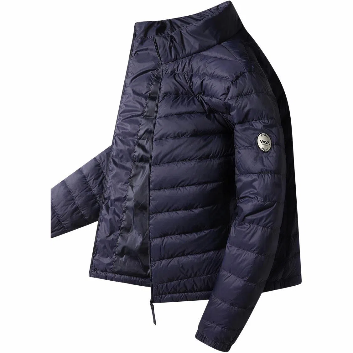 鸭鸭 纯色立领拉链休闲薄款羽绒服 男款