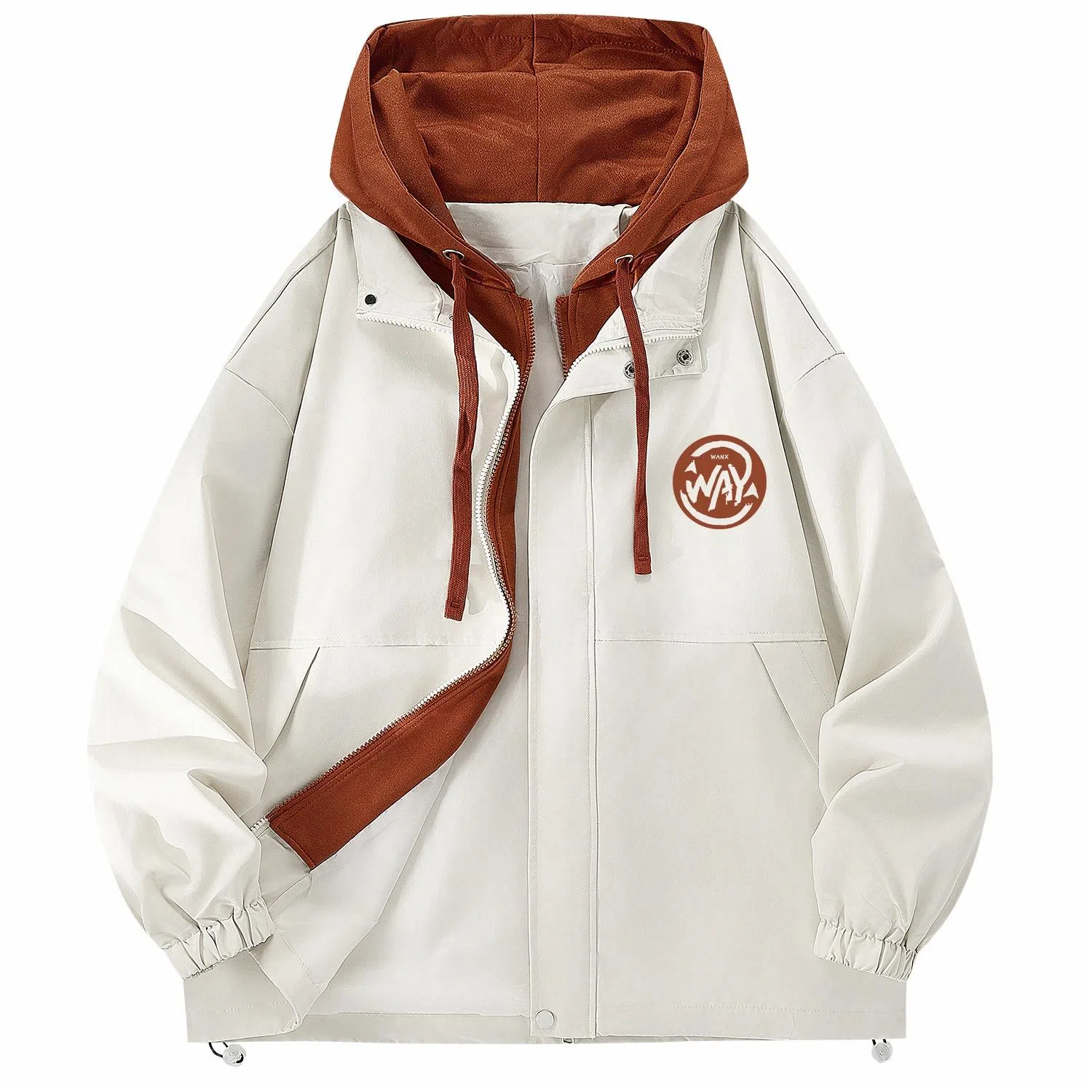 WANX Logo Patchwork Hoodie Jacket