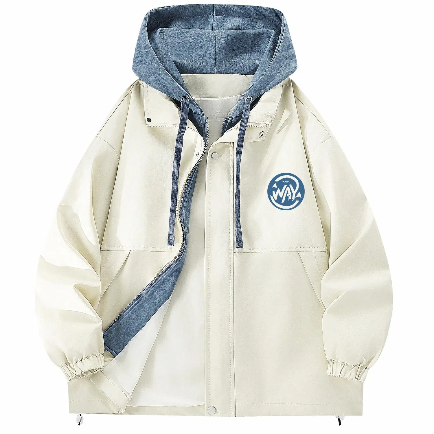 WANX Logo Patchwork Hoodie Jacket