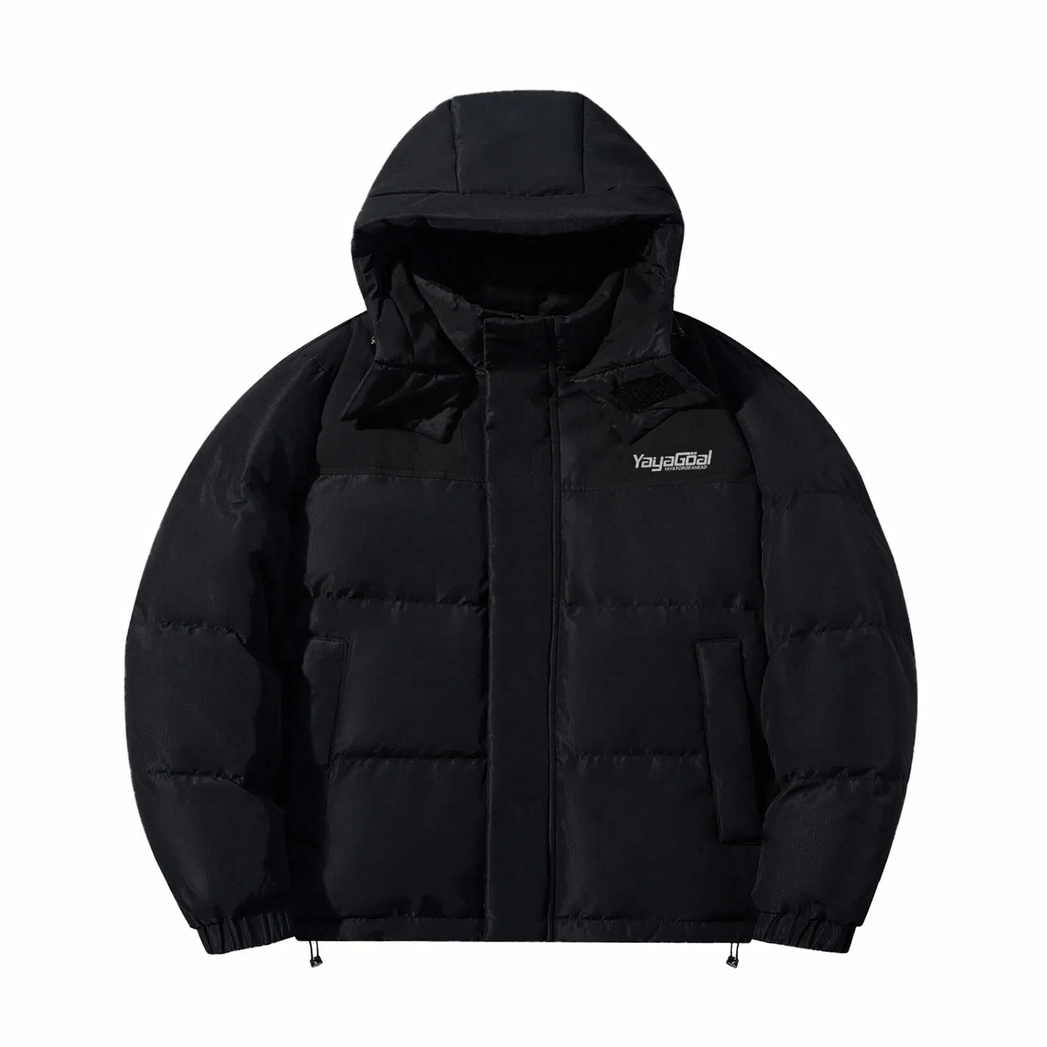 鸭鸭 经典暖冬系列 简约字母印花设计感青少年基础款插色学生党好物户外通勤防风保暖抗皱宽松休闲百搭连帽羽绒服 男女同款