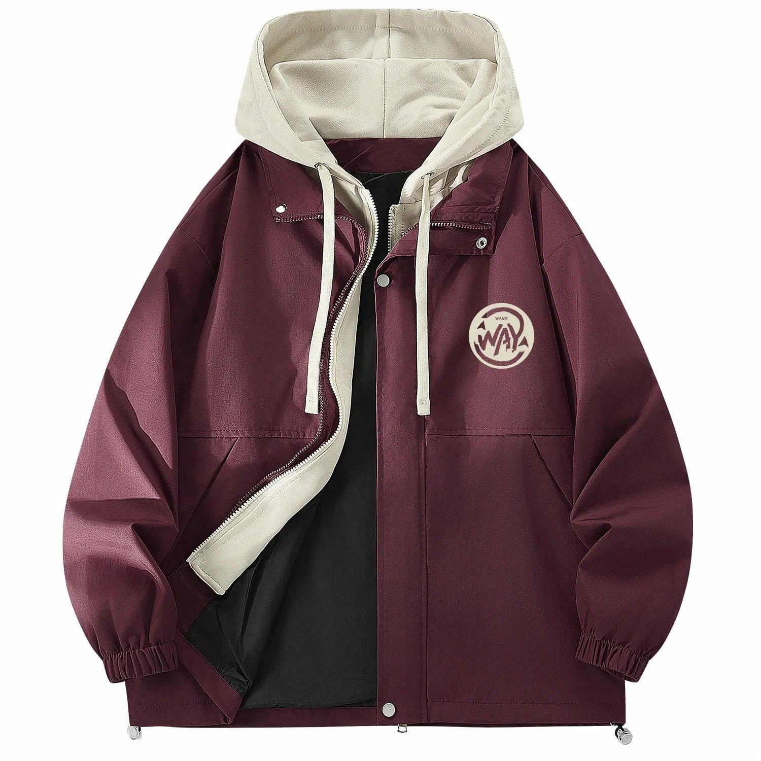 WANX Logo Patchwork Hoodie Jacket