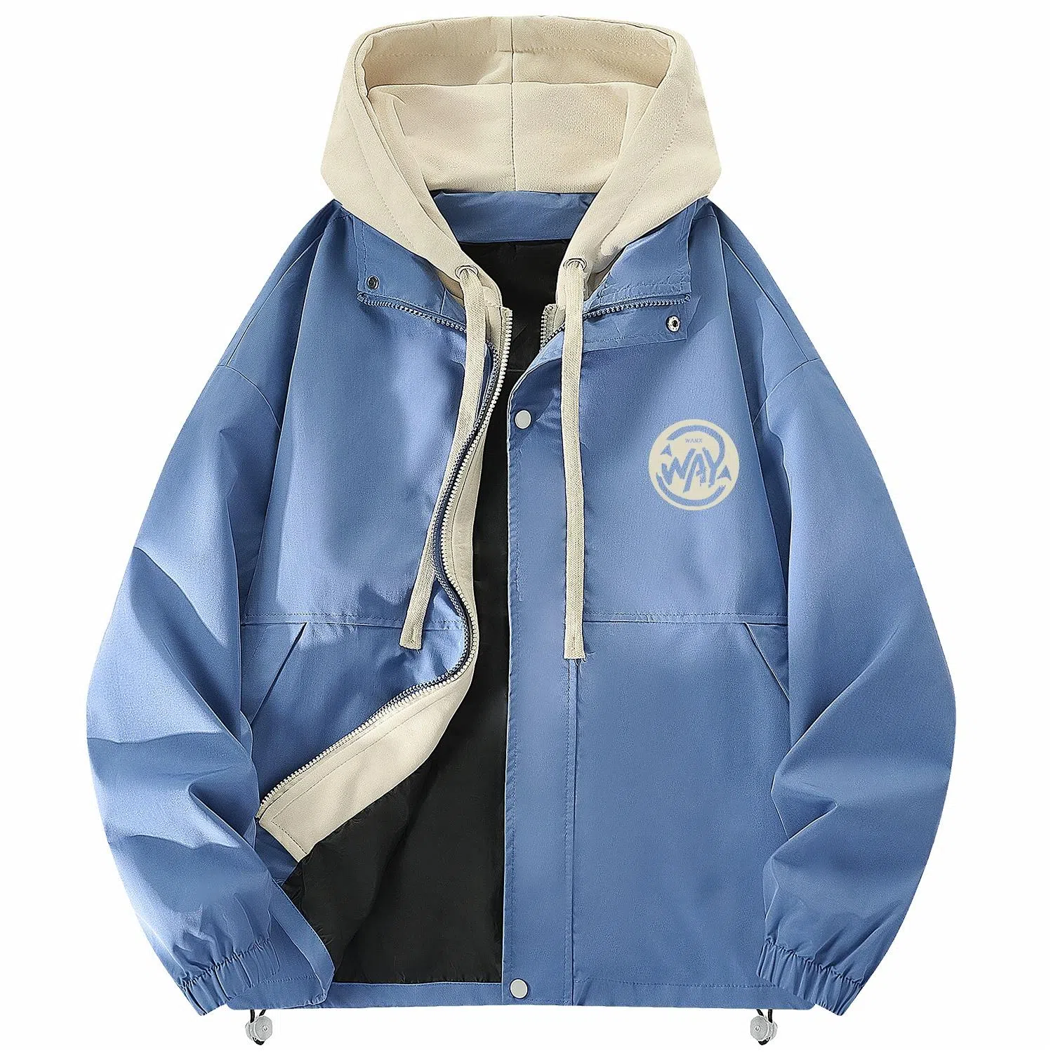 WANX Logo Patchwork Hoodie Jacket