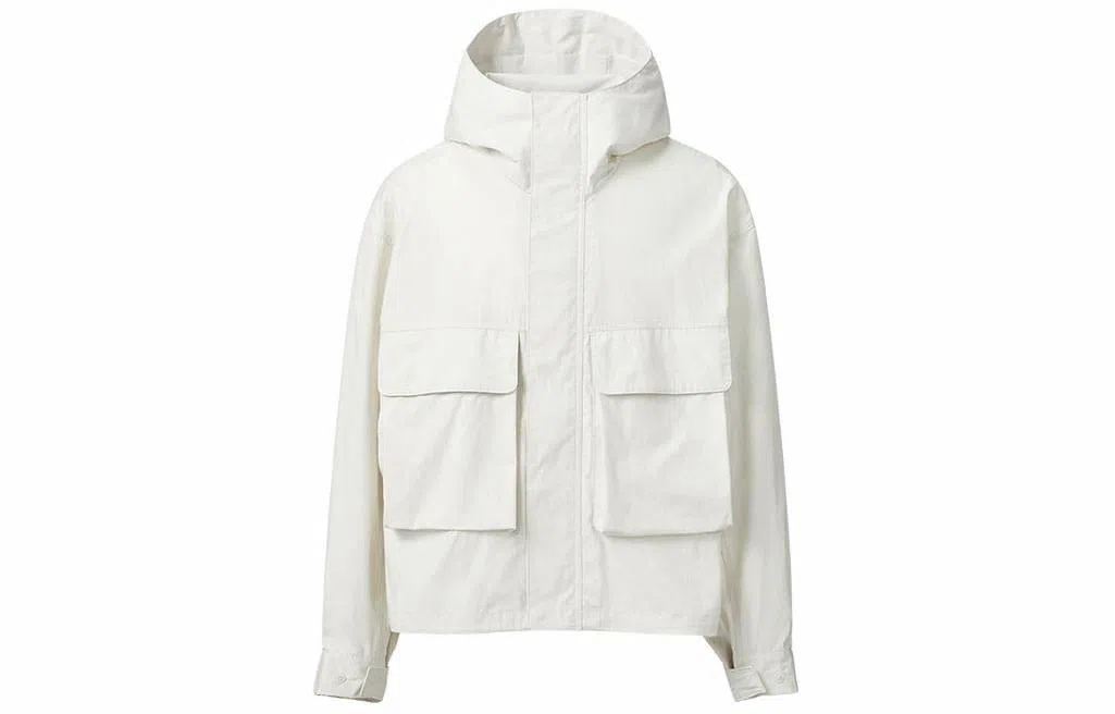 UNIQLO U Series White Hoodie Jacket