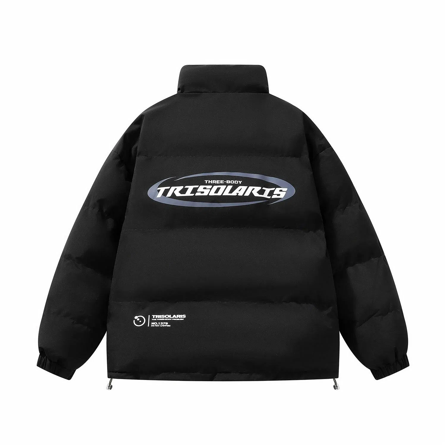 三体 文明系列 宽松保暖百搭纯色简约基础款字母印花防风防水防寒加厚美式复古立领开衫潮牌柔软舒适面包服棉服 男女同款