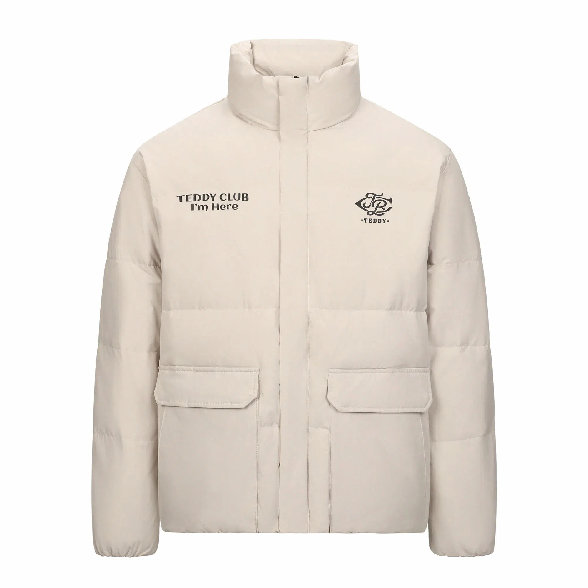 Teddy Collection Basic Letter Print Down Jacket