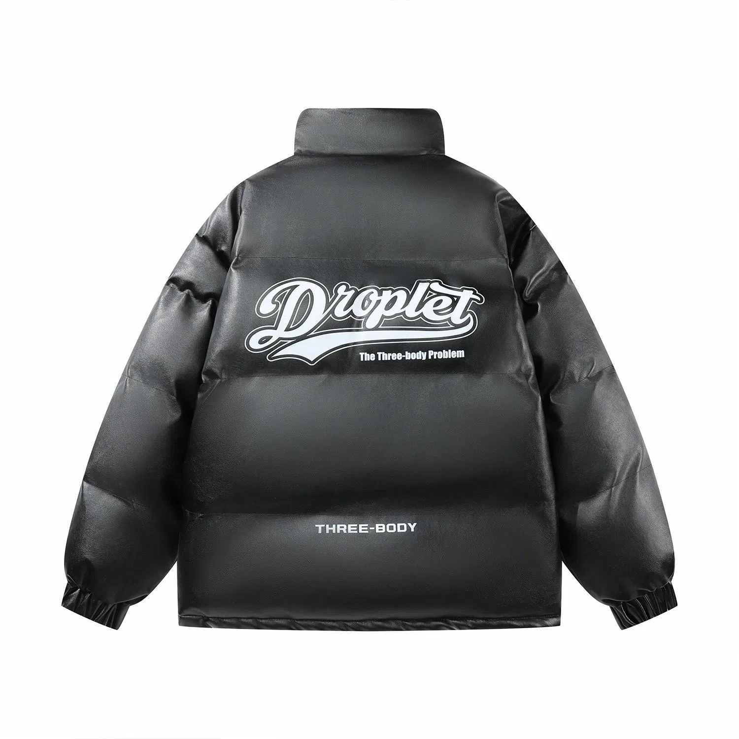 三体 水滴系列 保暖加厚防风防水防寒宽松基础款字母印花美式复古休闲户外机能风长袖面包服高街潮牌柔软舒适棉服 男女同款