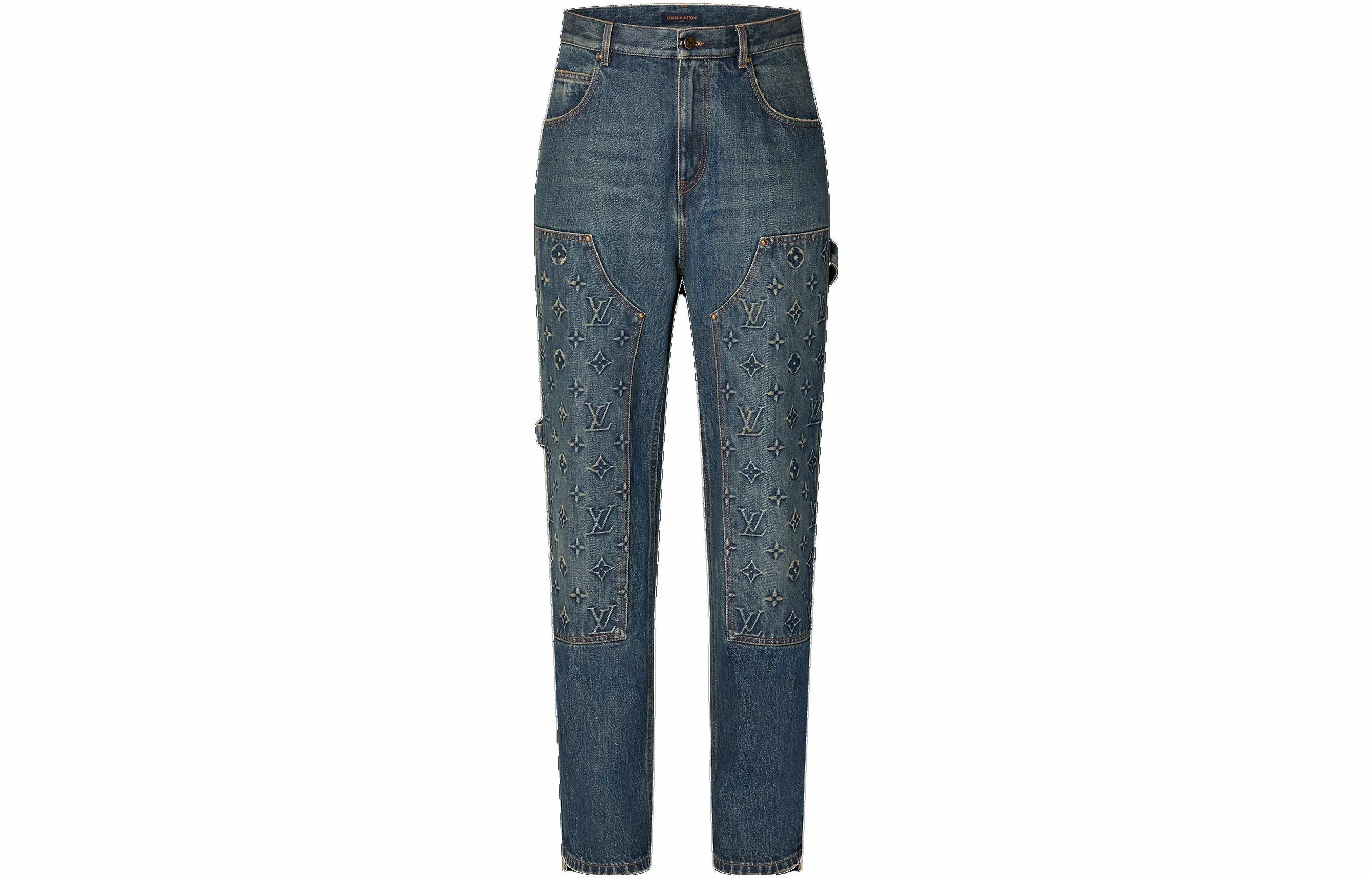 Louis Vuitton FW23 Logo Embossed Jeans