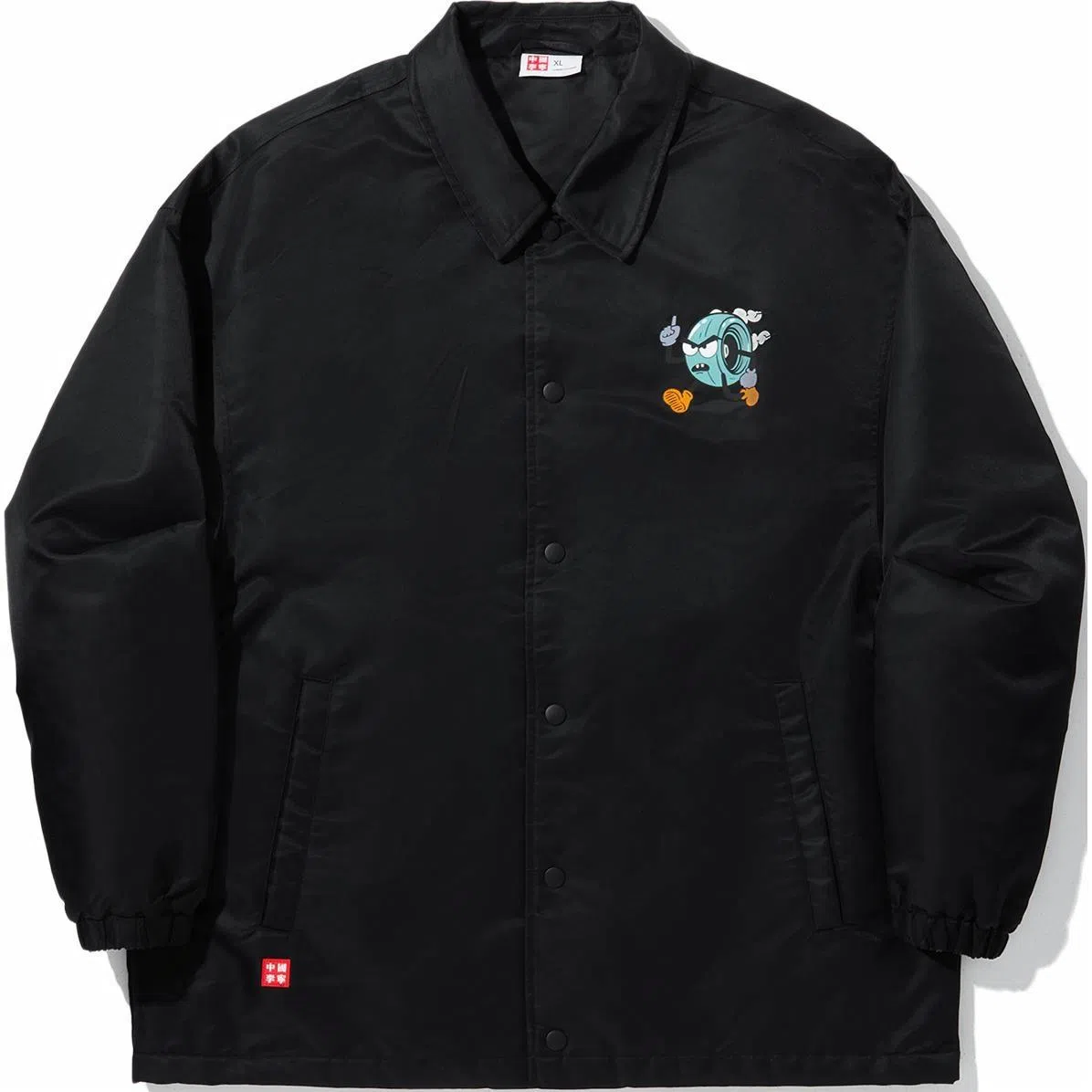 中国李宁 印花宽松舒适休闲棉服 男女同款 黑色