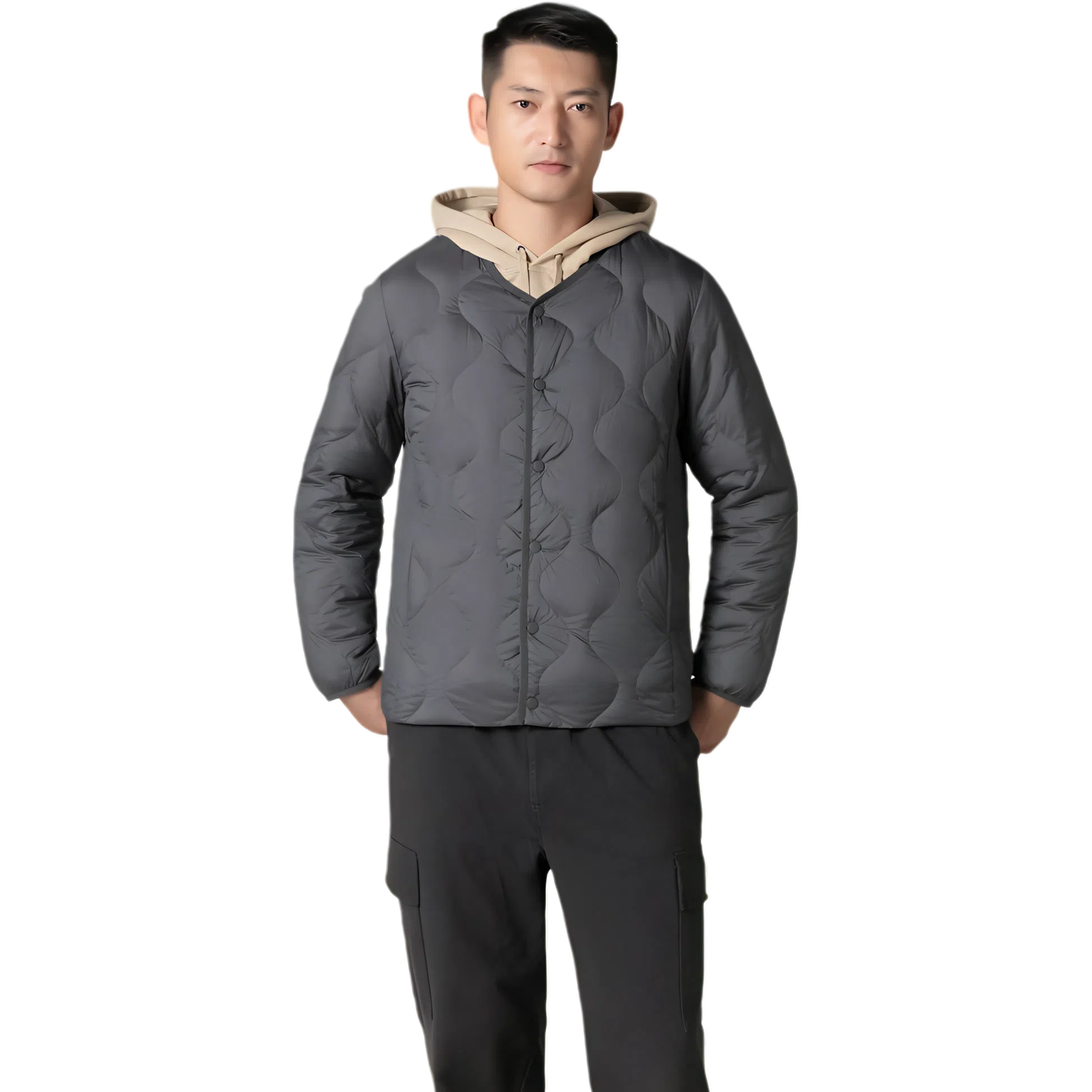 雅鹿 休闲轻便内外穿时尚百搭长袖羽绒服 男款