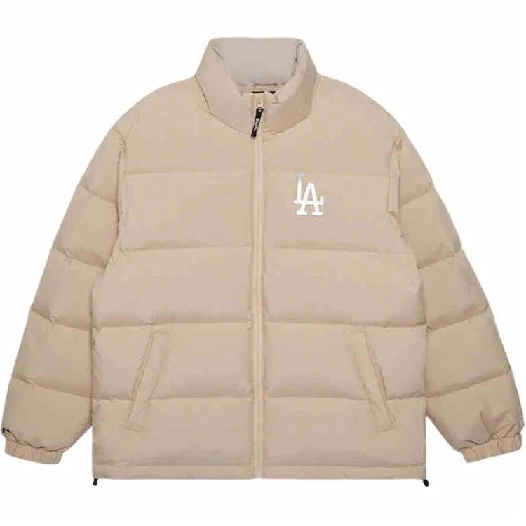 New Era x MLB FW24 Los Angeles Dodgers Letterman Down Jacket Khaki