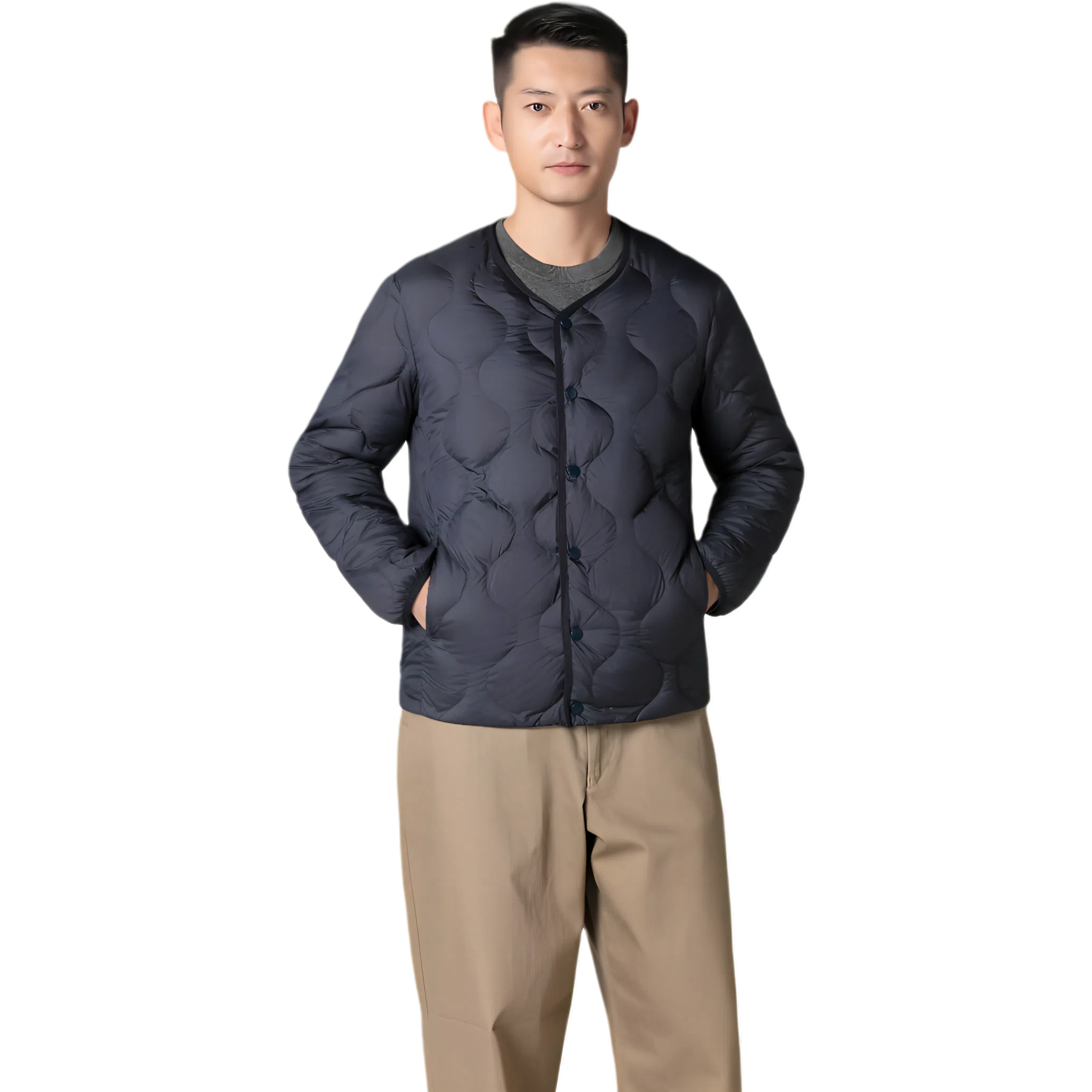 雅鹿 休闲轻便内外穿时尚百搭长袖羽绒服 男款