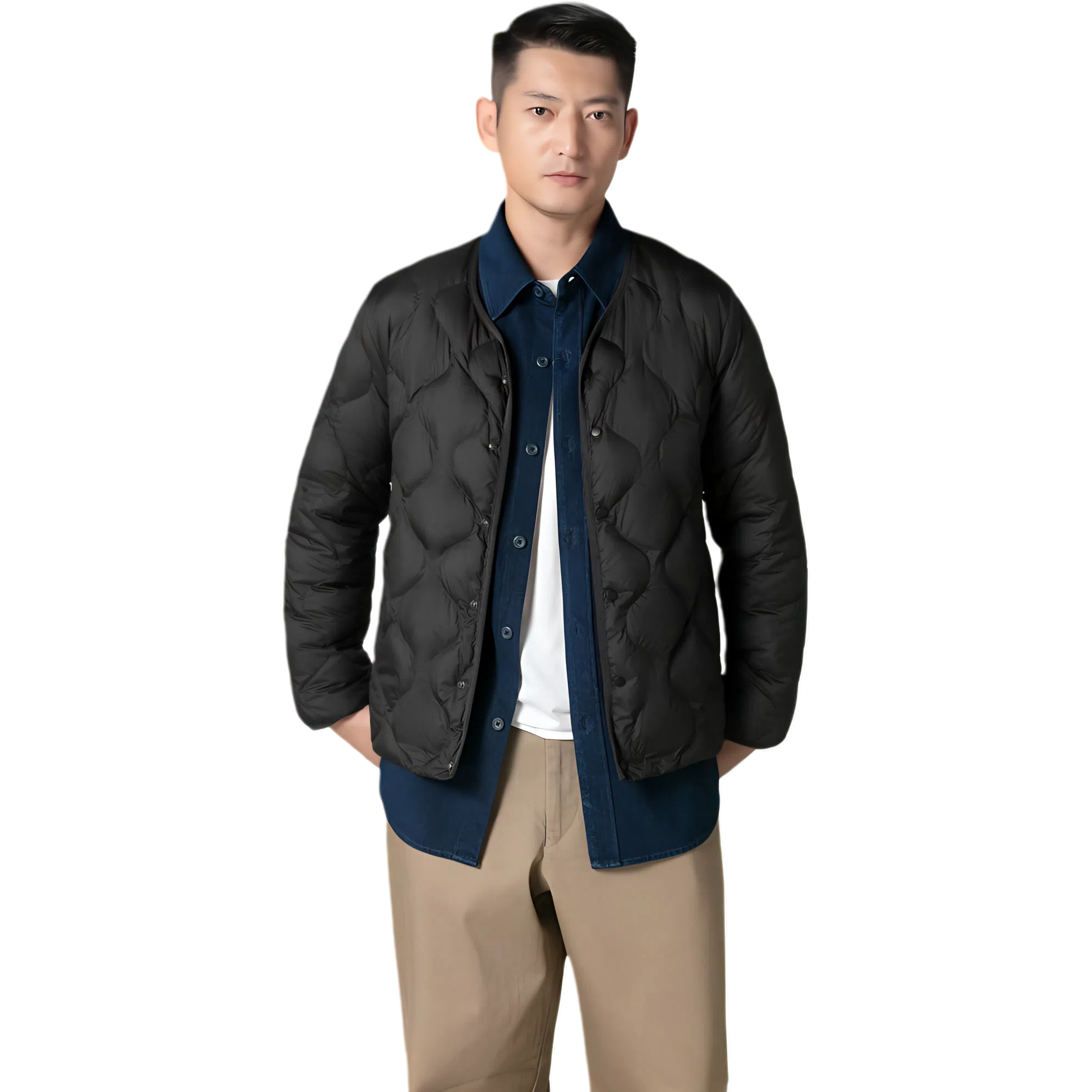 雅鹿 休闲轻便内外穿时尚百搭长袖羽绒服 男款