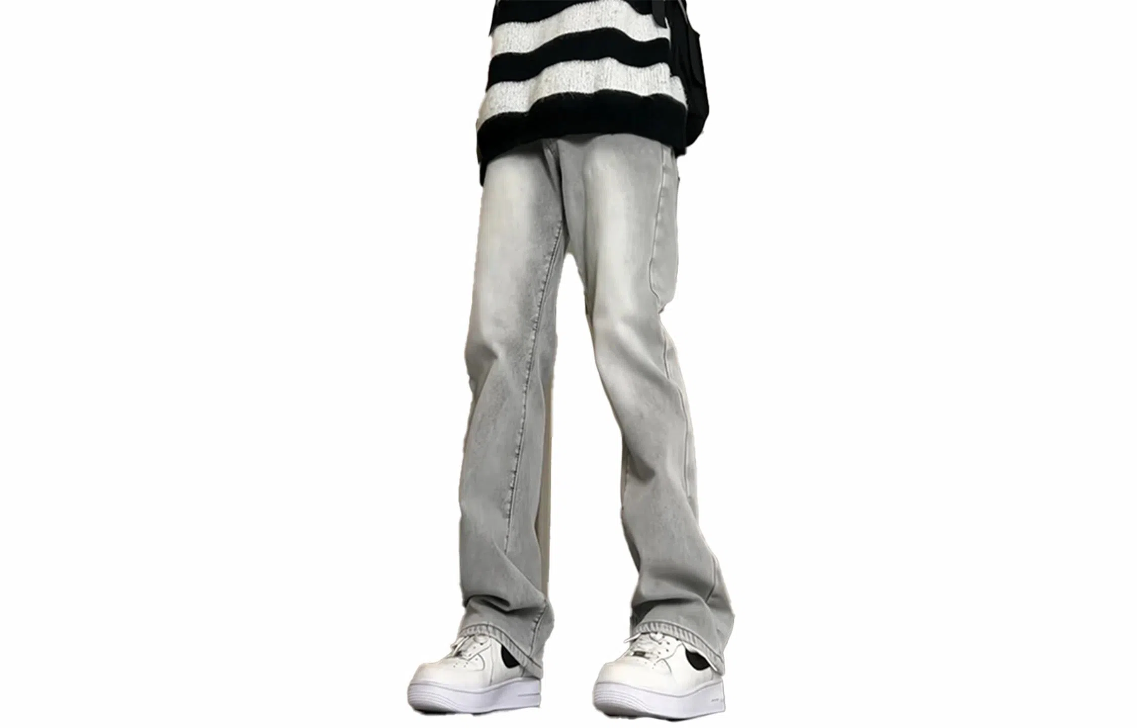 emoji Vintage Washed Straight Jeans