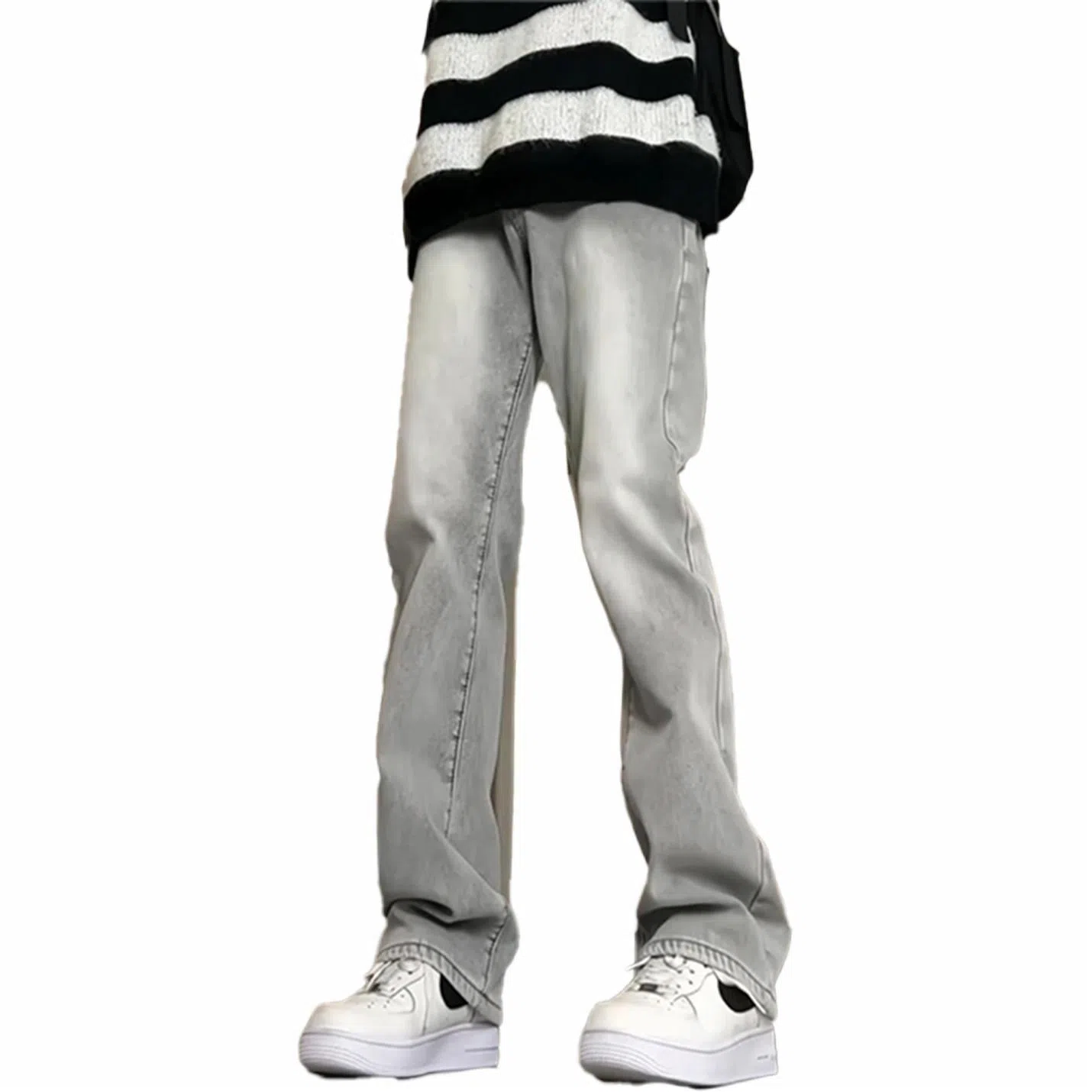 emoji Vintage Washed Straight Jeans