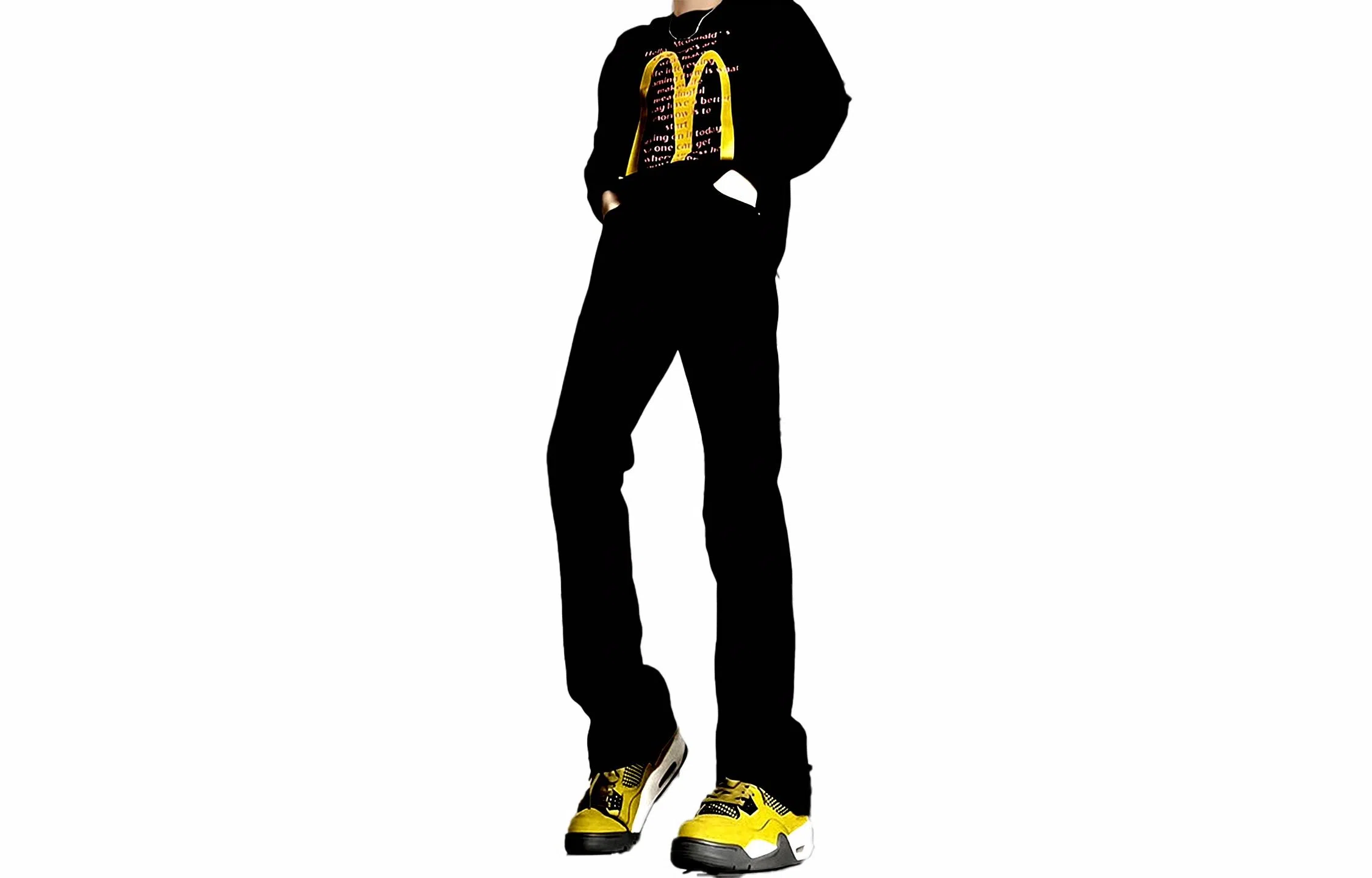 emoji Vintage Washed Straight Jeans