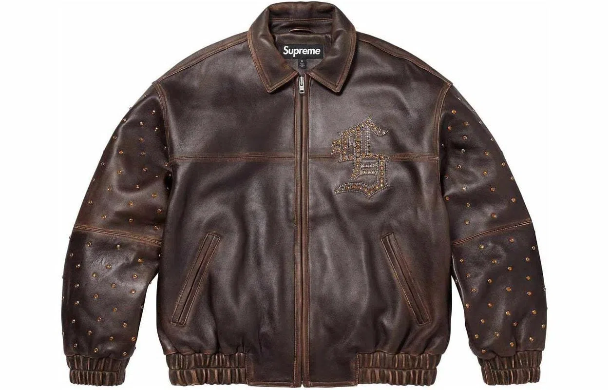 Supreme Gem Studded Leather Jacket