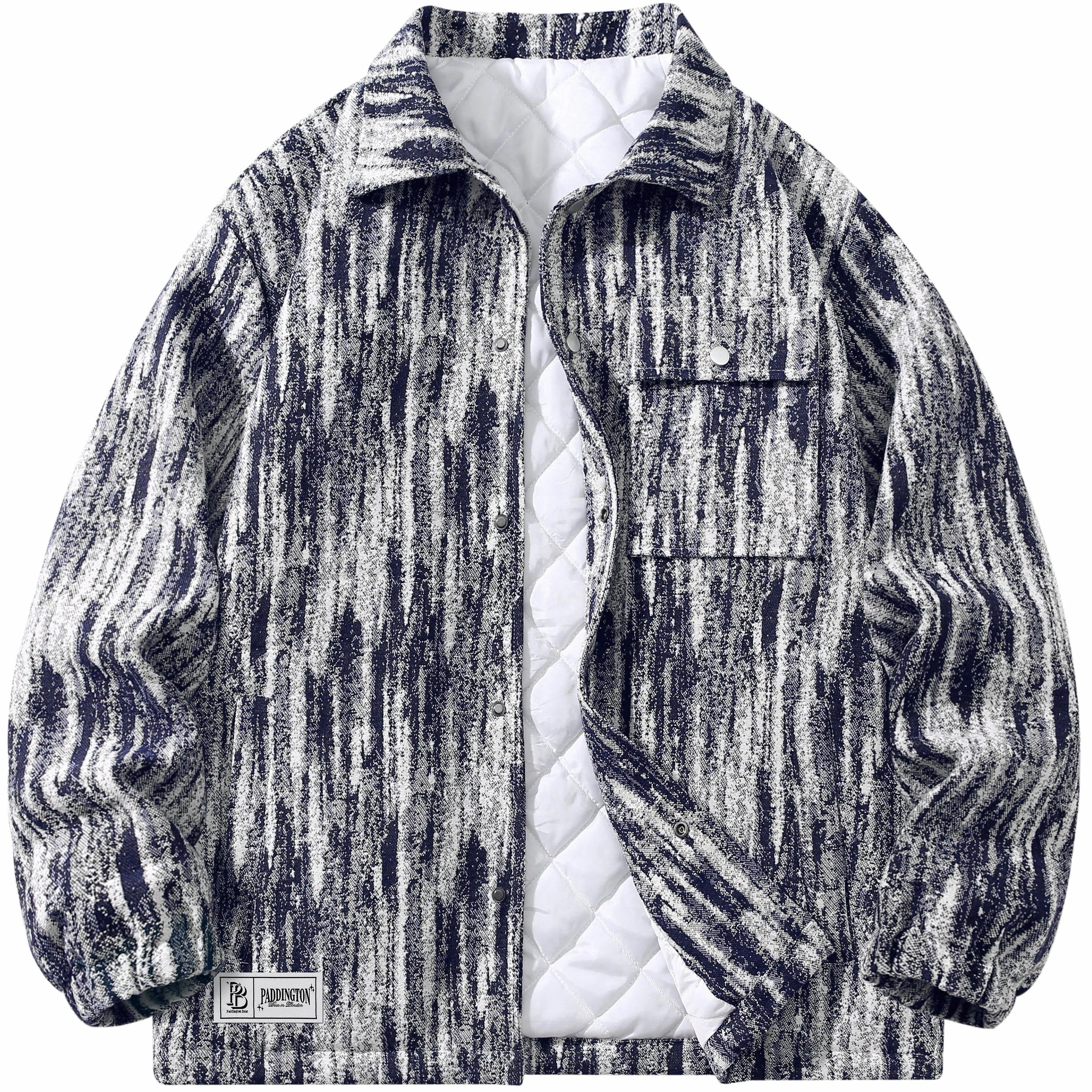 帕丁顿熊 多巴胺扎染小香风复古休闲宽松夹克外套 男女同款