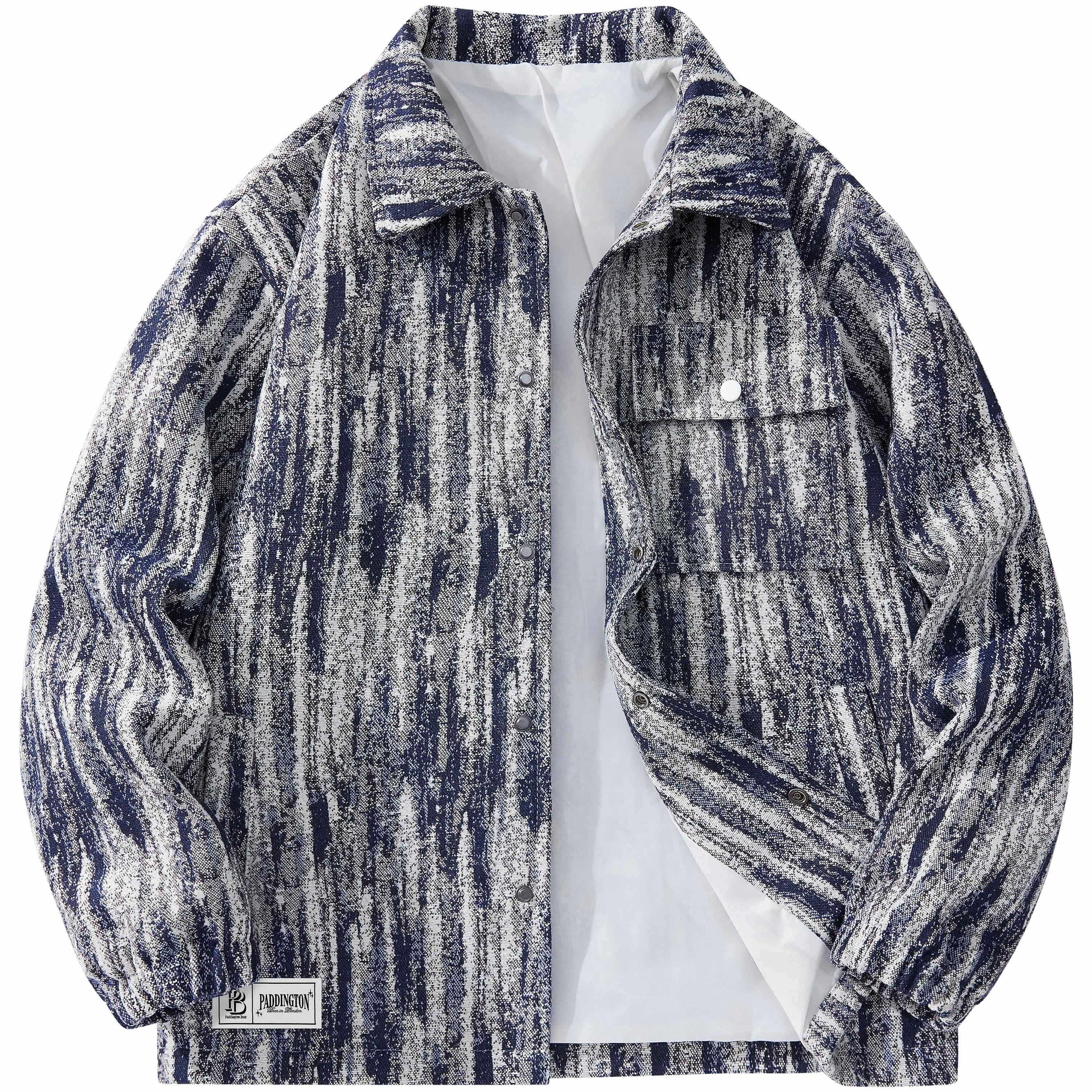 帕丁顿熊 多巴胺扎染小香风复古休闲宽松夹克外套 男女同款