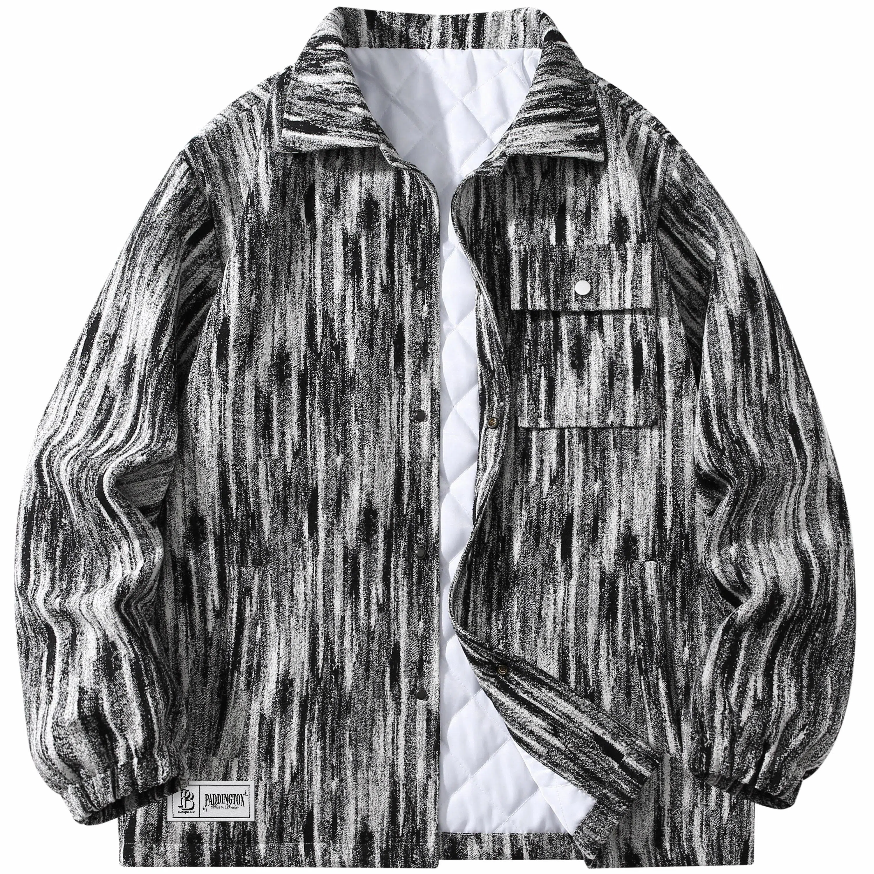 帕丁顿熊 多巴胺扎染小香风复古休闲宽松夹克外套 男女同款