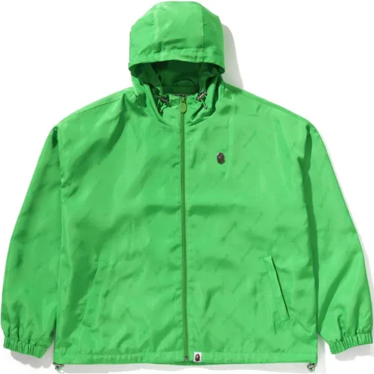 A BATHING APE Bape Hooded Logo Metal Plate Jacket