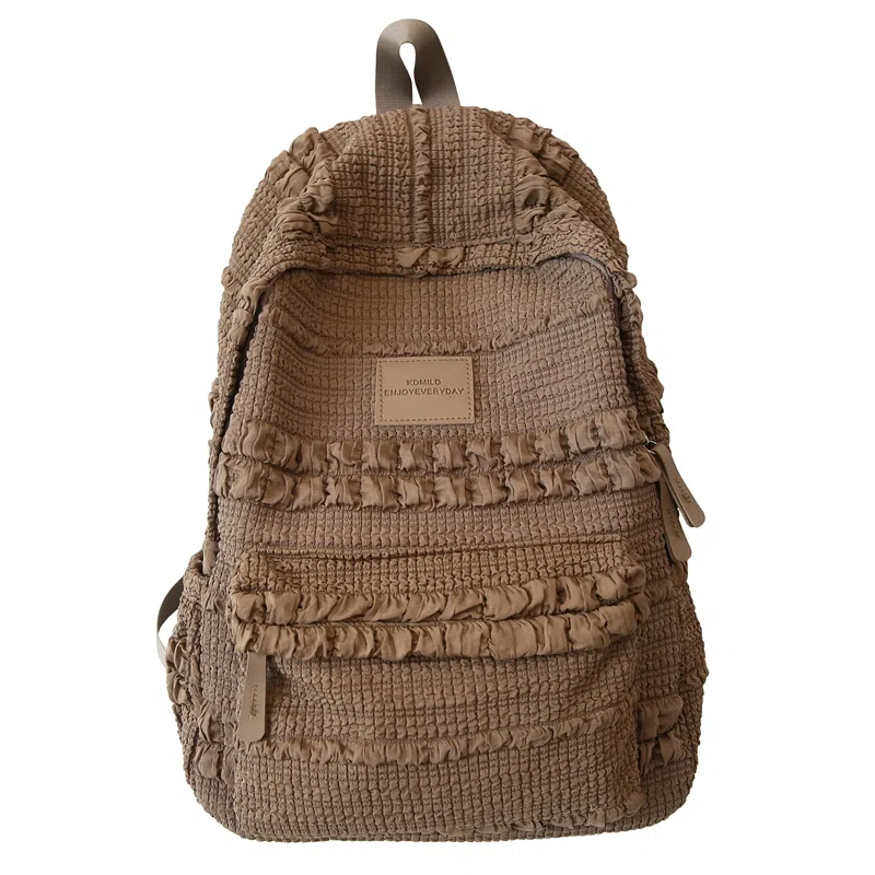 醇龙 大学生初高中百搭旅行轻便通勤包 泡泡料 双肩包 女款 多色