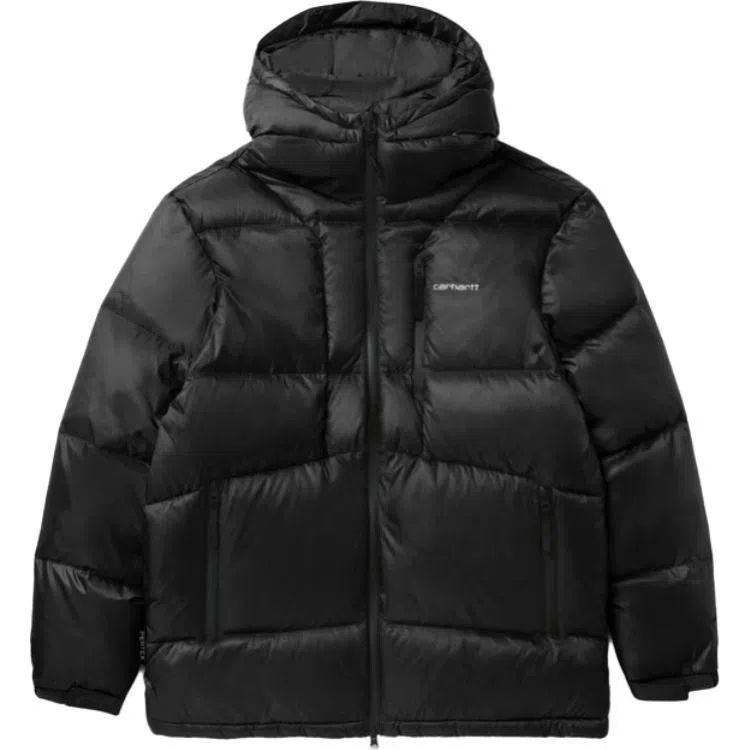 Carhartt WIP Logo Embroidered Down Jacket Black