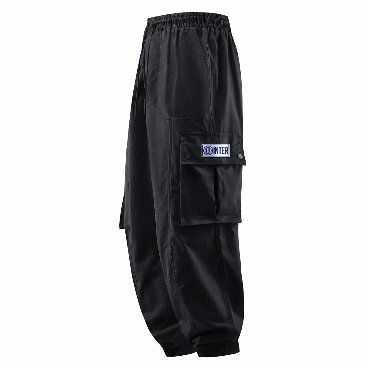 国际米兰足球俱乐部 美式高街复古字母印花简约纯棉宽松机能户外百搭时尚基础款系带束脚多口袋休闲工装裤 男女同款